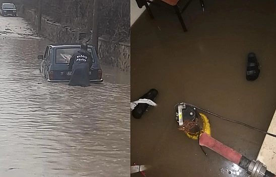 Elazığ'da Sağanak Yağış Hayatı Olumsuz Etkiledi
