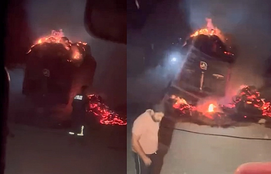 Elazığ'da samanlar alevlere teslim oldu