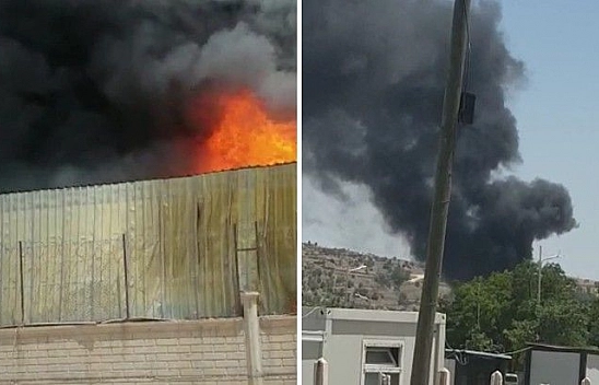 Elazığ'da sebze halinde yangın çıktı