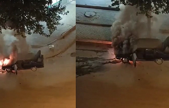 Elazığ'da Seyir Halindeki Otomobil Yandı