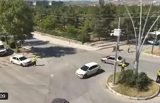 Elazığ'da sınav sabahı trafik için havadan seferberlik