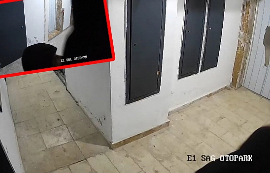 Elazığ'da sitede korku dolu anlar: Kameraları parçaladı