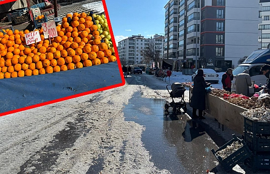 Elazığ'da soğuk ve rüzgara rağmen pazar kuruldu, fiyatlar sabit kaldı