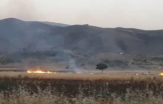 Elazığ'da Tarla Yangını!