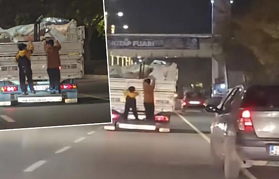 Elazığ'da tehlikeli yolculuk!