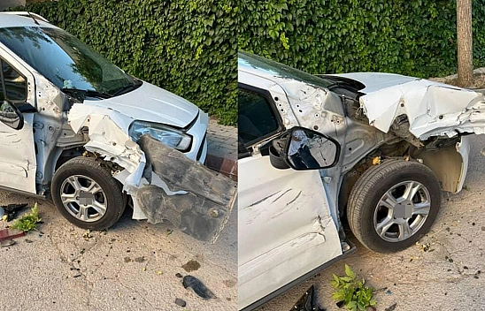 Elazığ'da Tır, dorsesine takılı kalan aracı metrelerce sürükledi