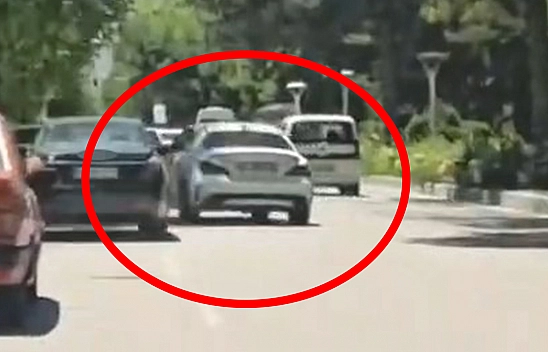 Elazığ'da trafikte tehlikeli manevra