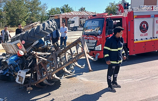 Elazığ'da traktör devrildi: 2 yaralı