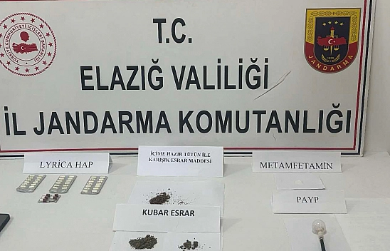 Elazığ'da Uyuşturucu operasyonu 1 gözaltı 