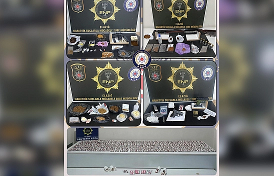 Elazığ'da  uyuşturucu operasyonu: 16 kişi tutuklandı
