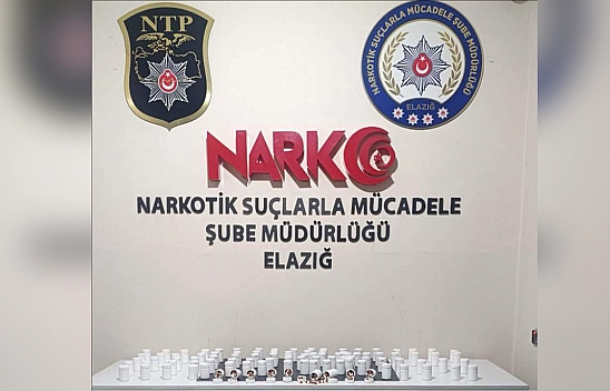 Elazığ'da uyuşturucu operasyonu: 5 bin 717 sentetik madde ele geçirildi
