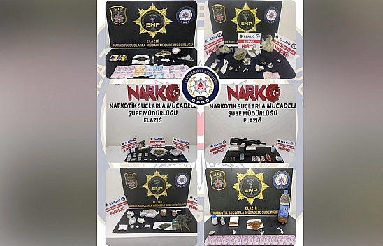 Elazığ'da uyuşturucu operasyonları: 8 şüpheli tutuklandı