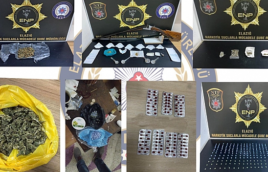 Elazığ'da Uyuşturucuyla  Mücadelede 12 Gözaltı