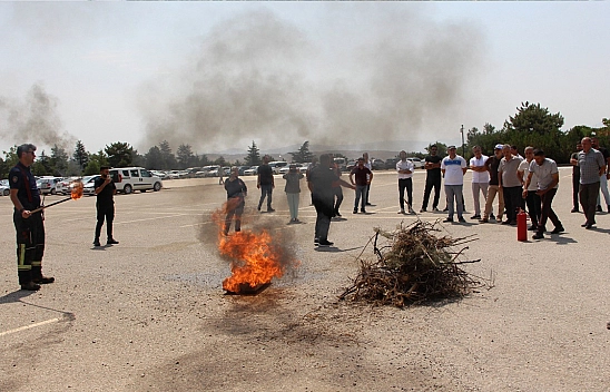 Elazığ'da yangın tatbikatı gerçekleştirildi