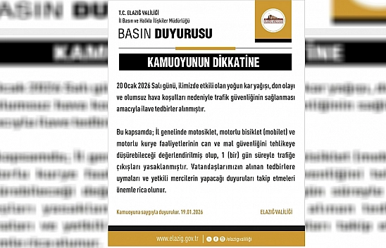 Elazığ'da yasaklar uzatıldı