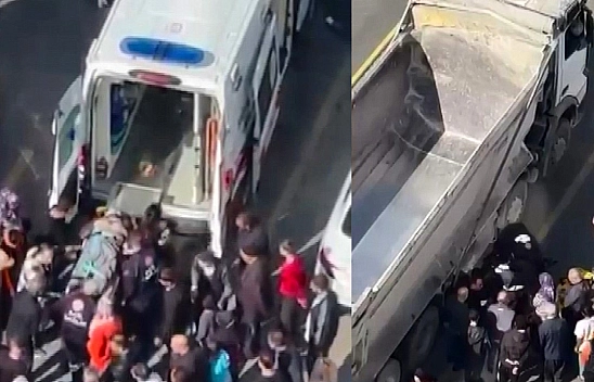 Elazığ'da yaya kamyonun altında kaldı