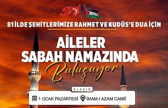 Elazığ'da Yılın İlk Günü Sabah Namazı Buluşması