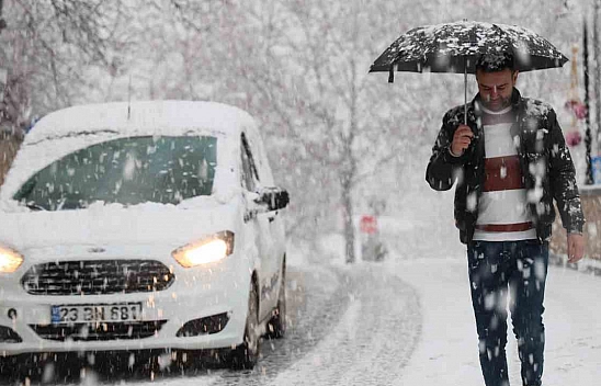 Elazığ'da yoğun kar yağışı alarmı