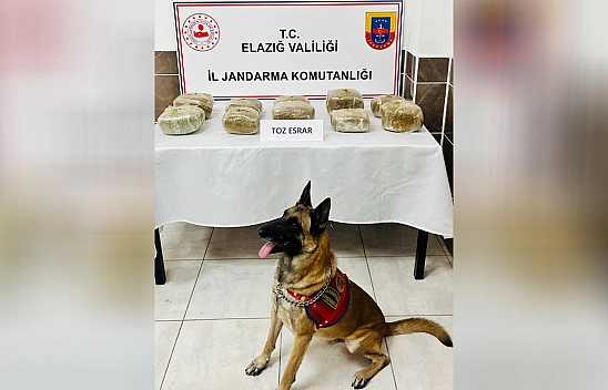 Elazığ'da yolcu otobüsünde 14 kilo esrar ele geçirildi