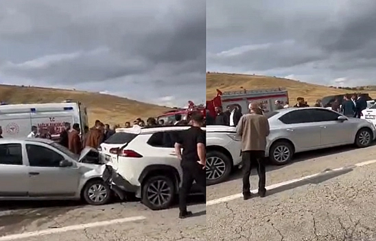 Elazığ'da zincirleme kaza: 3 Yaralı