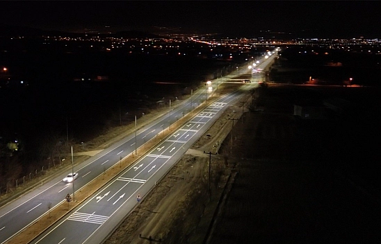Elazığ-Diyarbakır yolu led aydınlatma projesi tamamlanıyor