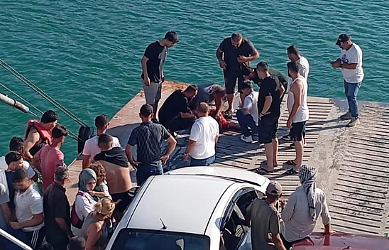 Elazığ feribotunda hareketli anlar