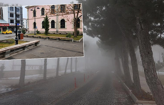 Elazığ'ı sis ve soğuk bürüdü, caddeler sessizliğe gömüldü