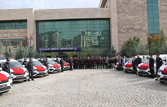 Elazığ İl Emniyet Müdürlüğü 18 Yeni Aracı Filosuna Kattı