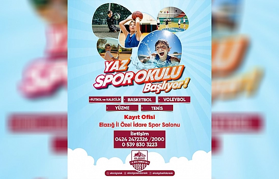 Elazığ İl Özel İdare Yaz Spor Okulları kayıtları başladı