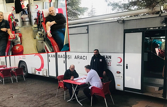 Elazığ İl Sağlık Müdürlüğü çalışanlarından kan bağışına destek