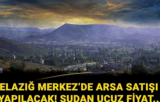 Elazığ Merkez'de arsa satışı yapılacak! 25 bin TL geçici teminat ile satılacak