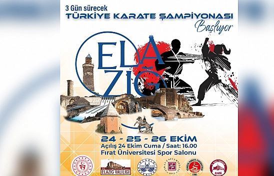 Elazığ, Türkiye Karate Şampiyonası'na ev sahipliği yapıyor