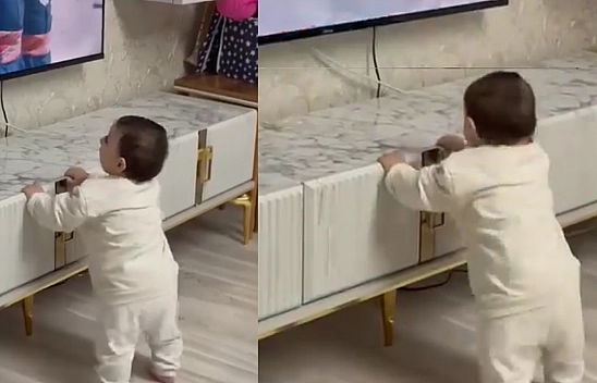 Elazığ türküsünü duyan minik bebeğin neşesi sosyal medyada gündem oldu