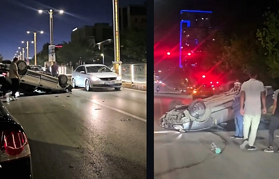 Elazığda otomobil takla attı 1 kişi yaralandı