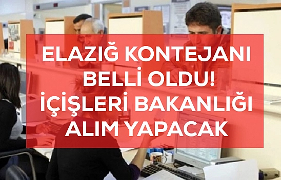 Elazığlı adaylara kamu fırsatı: İçişleri Bakanlığı kadro açtı! İşte detaylar....