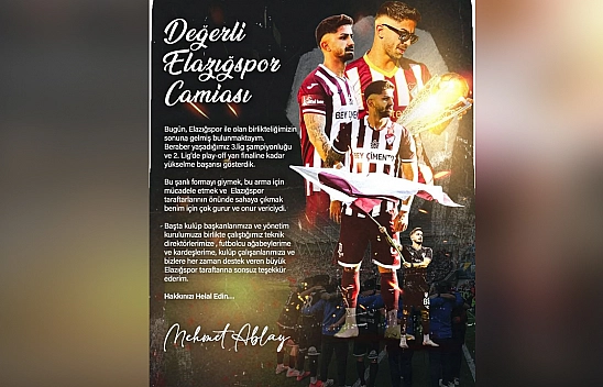 Elazığspor'da ayrılık