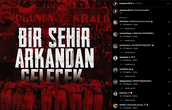 Elazığspor'dan 'Bir Şehir Arkandan Gelecek' mesajı