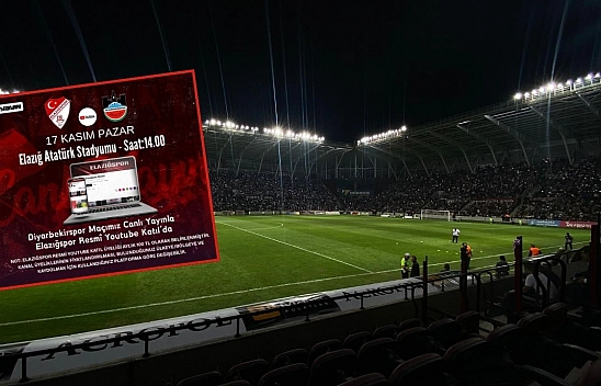Elazığspor - Diyarbekirspor maçı YouTube Katıl'da canlı yayınlanacak!