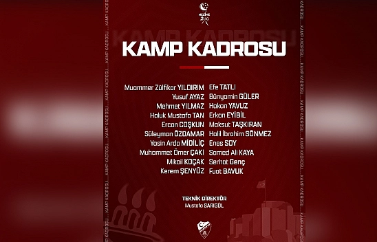 Elazığspor kamp kadrosunu duyurdu