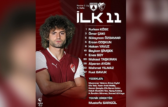 Elazığspor'un ilk 11'i belli oldu