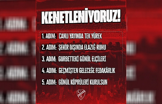 Elazığsporla 'Kenetleniyoruz'