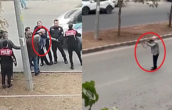 Elinde Av Tüfeğiyle Yolu Kapattı, Hakaretler Savurdu