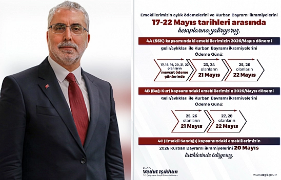 Emekli maaşı ve bayram ikramiyesi ödeme tarihi belli oldu