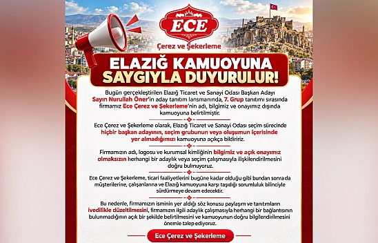 ETSO seçimlerinde Öner'in listesindeki firmalardan açıklama