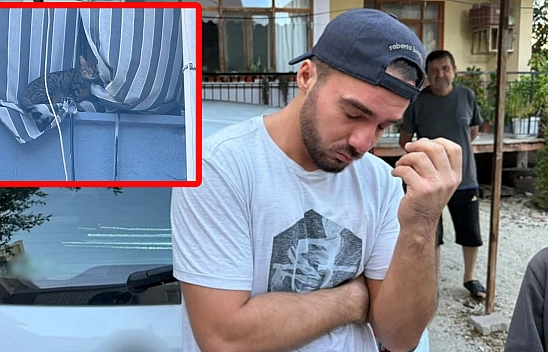 Evini ateşe verdi, kedileri komşusu kurtardı