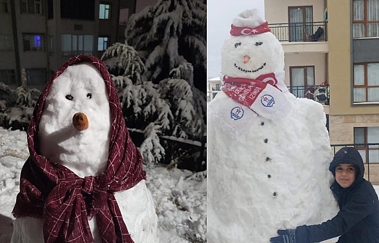 Geleneksel 'Elazığ kardan adamları'