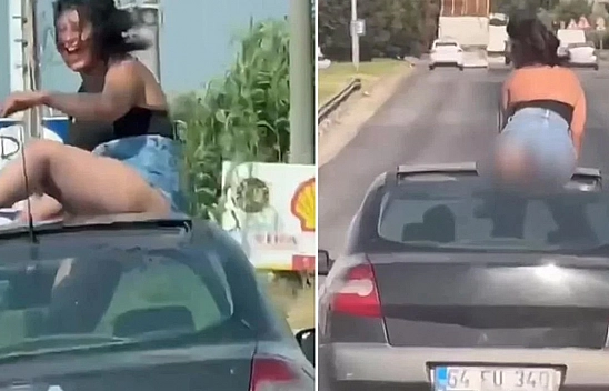 Görenler gözlerine inanamadı! Dans etti, yetmedi eteğini sıyırıp...