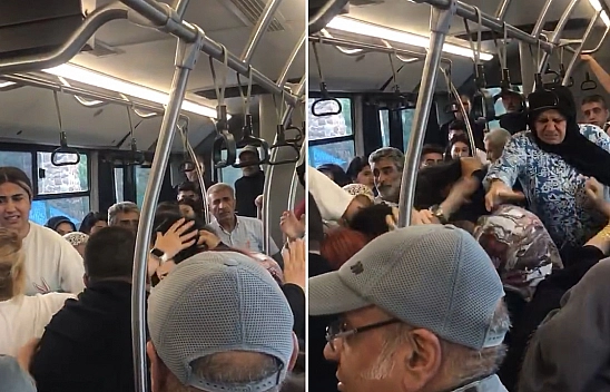 Harput Belediye Otobüsünde Kavga!