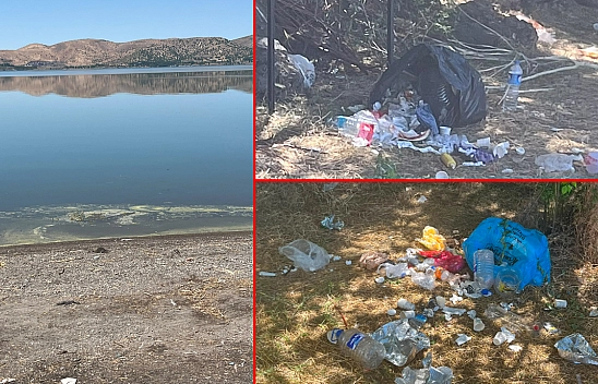 Hazar Gölü'nde çöp krizi!