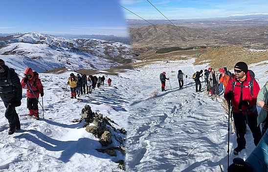 Hazarbaba dağında kış zirve tırmanışı eğitimi düzenledi